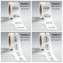 Load image into Gallery viewer, Rouleau d’étiquettes rectangulaires transparentes à l’épreuve de l’eau
